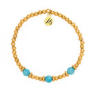 Gold Affirmations Collection- See the Good Dark Blue Quartz Bracelet