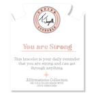 Gold Affirmations Collection- You are Strong Onyx Bracelet