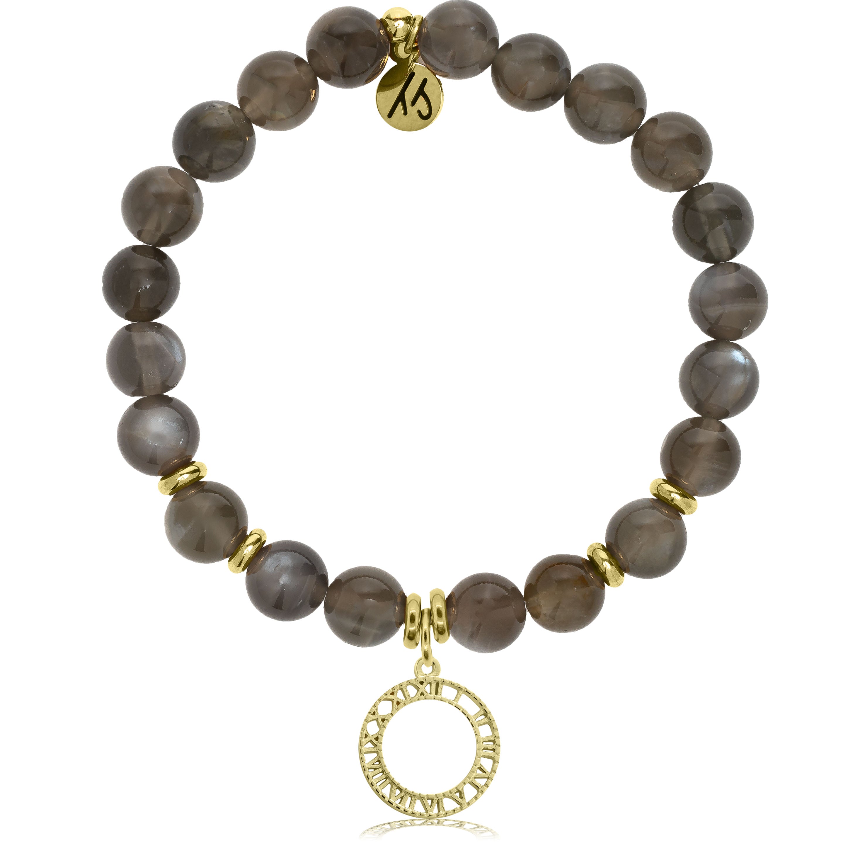 Black Moonstone Gemstone Bracelet with Sister Sterling Silver Charm | T.  Jazelle