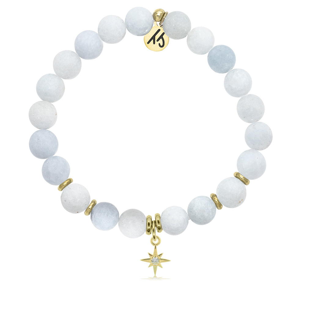Gold Collection - Celestine Stone Bracelet with Your Year Gold Charm