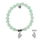 Green Angelite Bracelet with Flip Flop Sterling Silver Charm