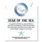 Green Quartz Stone Bracelet with Star of the Sea Sterling Silver Charm