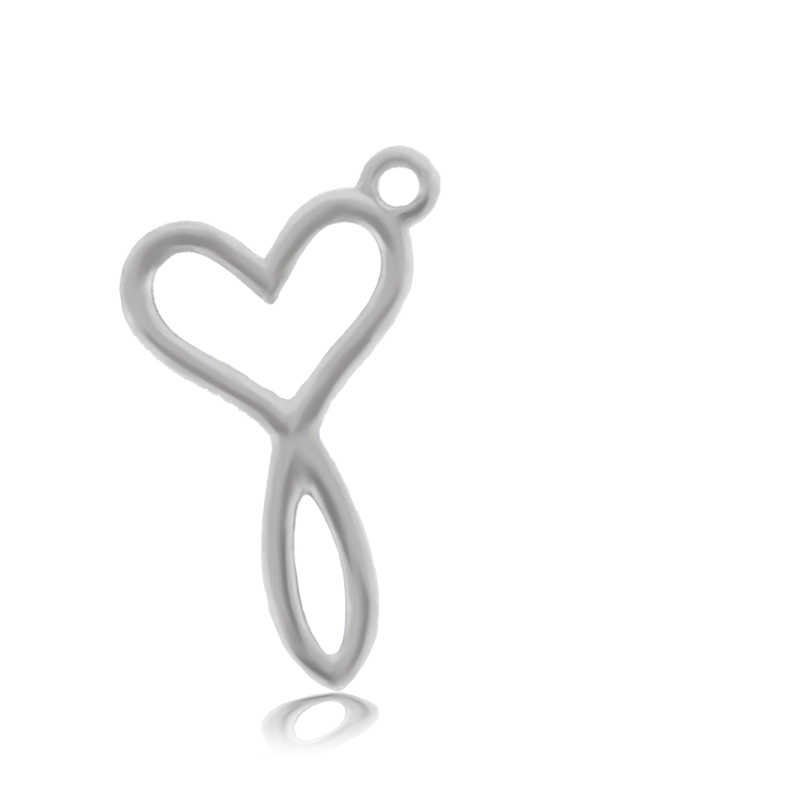 Indigo Gabbro Stone Bracelet with Infinity Heart Sterling Silver Charm