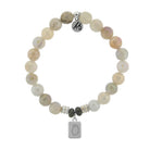 Initially Your's Moonstone Bracelet with Letter O Sterling Silver Charm
