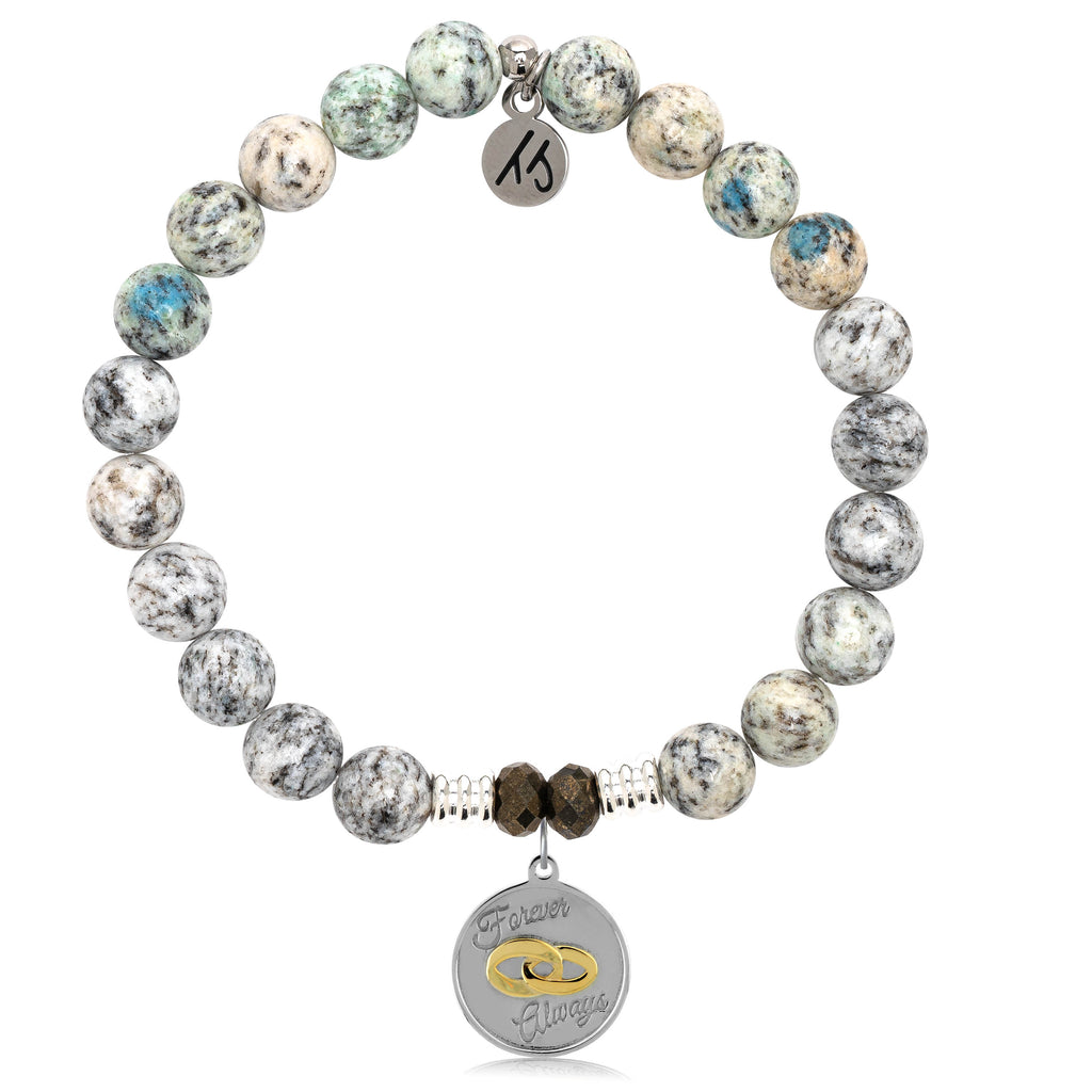 K2 Stone Bracelet with Always and Forever Sterling Silver Charm