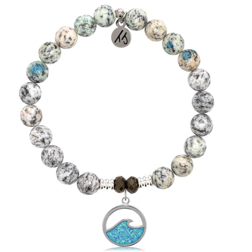 K2 Stone Bracelet with Deep as the Ocean Sterling Silver Charm