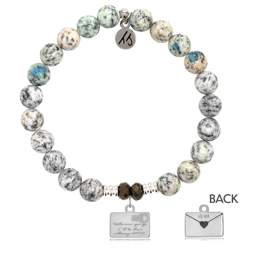 K2 Stone Bracelet with Love Letter Sterling Silver Charm