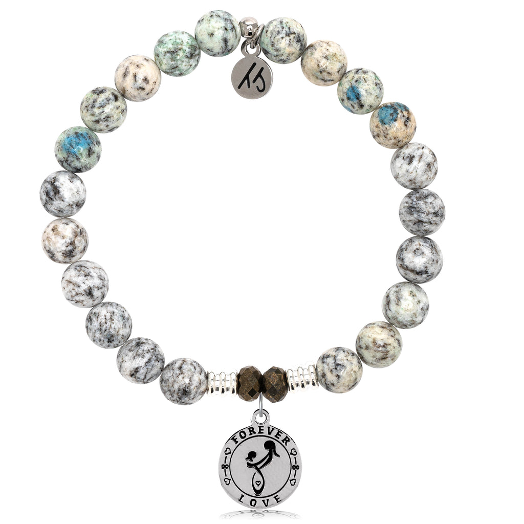 K2 Stone Bracelet with Mother's Love Sterling Silver Charm