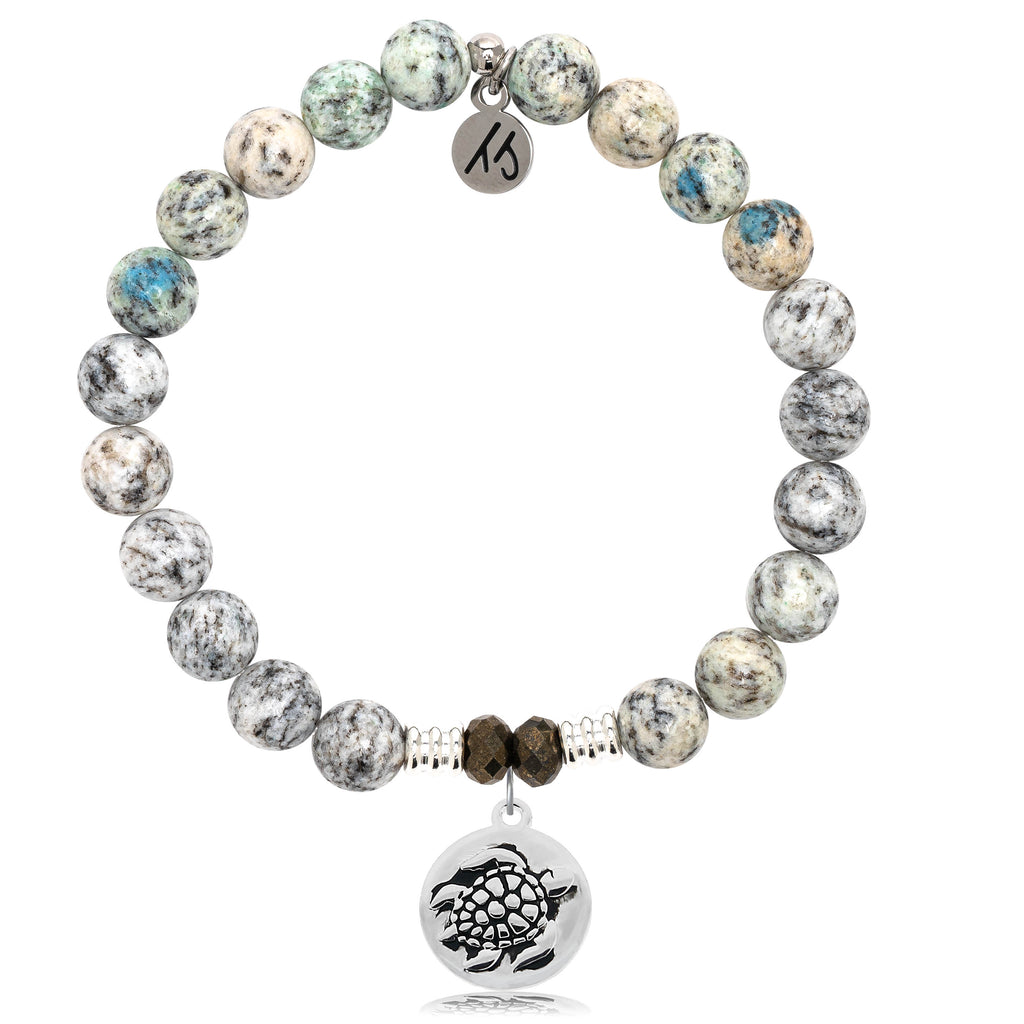 K2 Stone Bracelet with Turtle Sterling Silver Charm