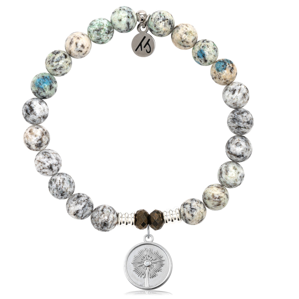 K2 Stone Bracelet with Wish Sterling Silver Charm