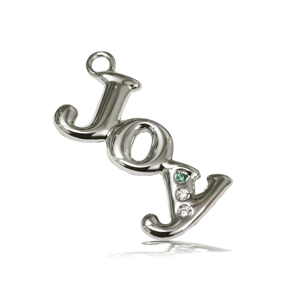 Larimar Stone Bracelet with Joy Sterling Silver Charm