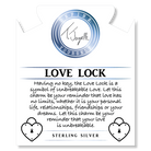 Larimar Stone Bracelet with Love Lock Sterling Silver Charm