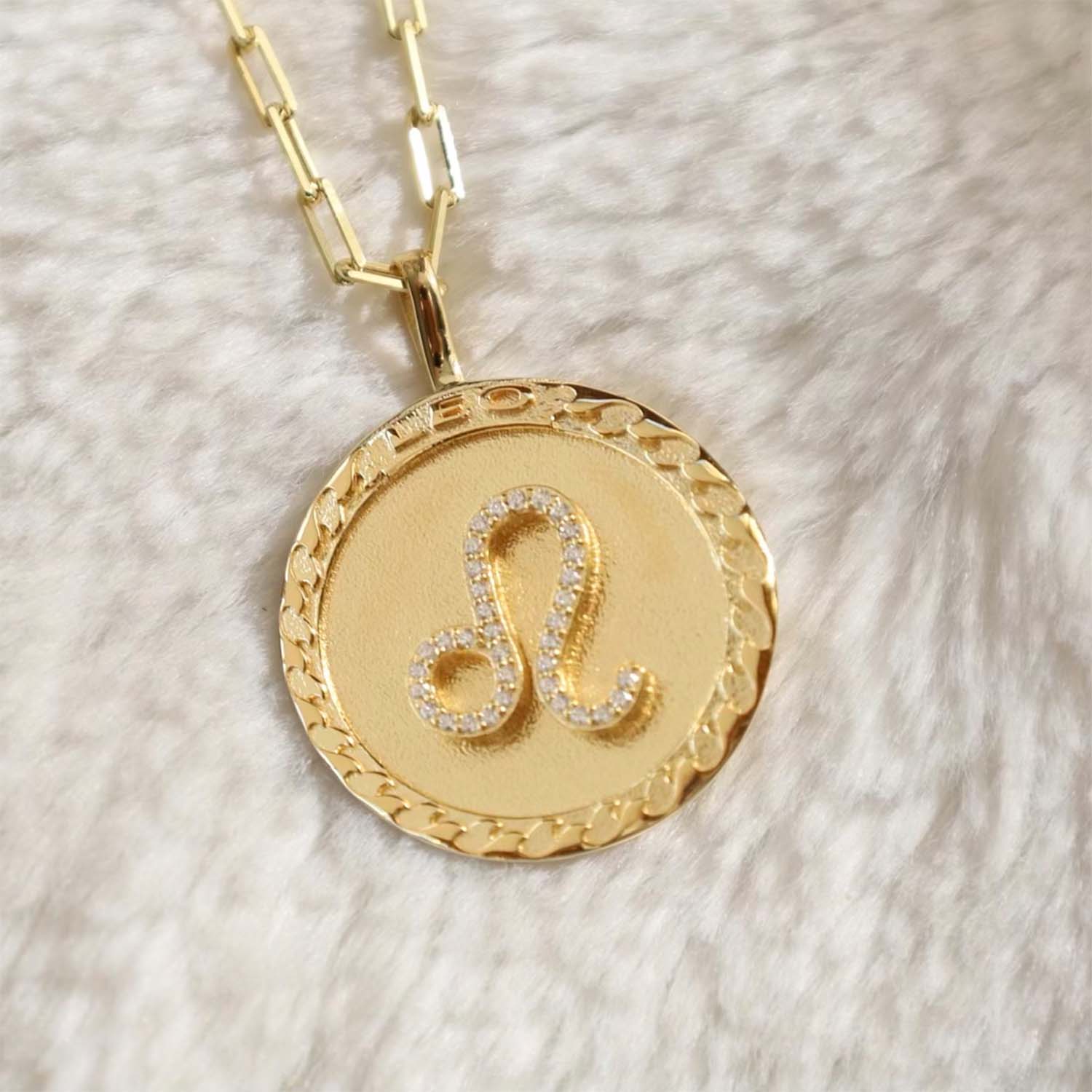 Leo Gold Vermeil Zodiac Necklace