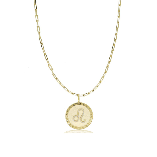 Leo Gold Vermeil Zodiac Necklace - T. Jazelle