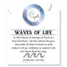 Mauve Jade Stone Bracelet with Waves of Life Sterling Silver Charm