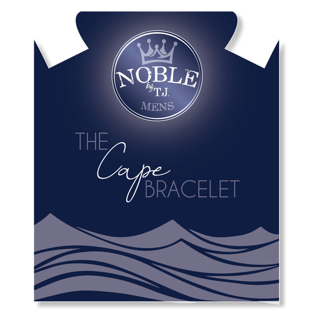 Men's Noble Cape Bracelet - Gunmetal Beads with Silver Ball Bracelet