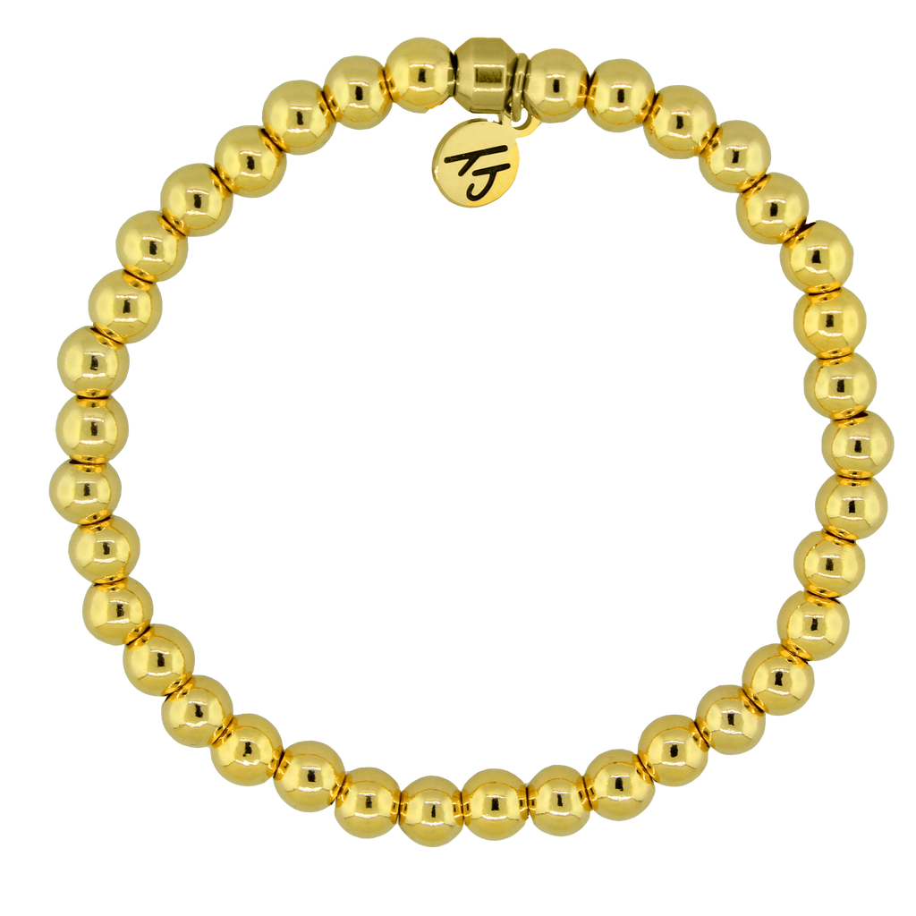 Men's Noble Everyday Bracelet - Gold Filled Bead Bracelet