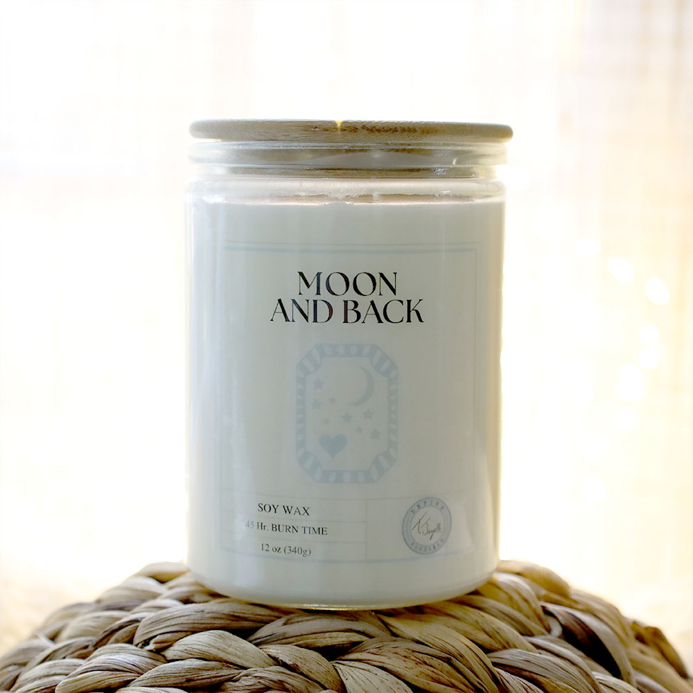 Moon and Back Symbol Core Candle