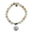 Moonstone Gemstone Bracelet with Birthday Wishes Sterling Silver Charm T. Jazelle