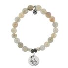Moonstone Gemstone Bracelet with Cardinal Sterling Silver Charm T. Jazelle