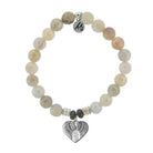 Moonstone Bracelet with Heart of Angels Sterling Silver Charm