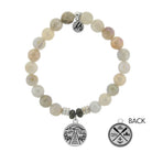 Moonstone Gemstone Bracelet with Lake Life Sterling Silver Charm T. Jazelle