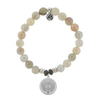 Moonstone Gemstone Bracelet with Phoenix Sterling Silver Charm T. Jazelle