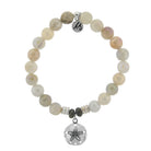 Moonstone Gemstone Bracelet with Sand Dollar Sterling Silver Charm T. Jazelle