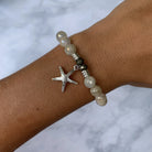 Moonstone Gemstone Bracelet with Starfish Sterling Silver Charm T. Jazelle