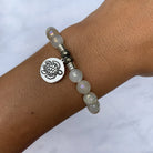 Moonstone Gemstone Bracelet with Turtle Sterling Silver Charm T. Jazelle