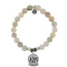 Moonstone Bracelet with Winter Wonderland Sterling Silver Charm