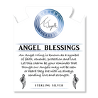 Moonstone Stone Bracelet with Angel Blessings Sterling Silver Charm