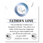 Moonstone Stone Bracelet with Fathers Love Sterling Silver Charm