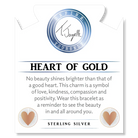 Moonstone Stone Bracelet with Heart of Gold Sterling Silver Charm