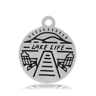 Moonstone Stone Bracelet with Lake Life Sterling Silver Charm
