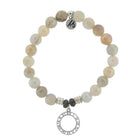 Moonstone Stone Bracelet with Timeless Sterling Silver Charm