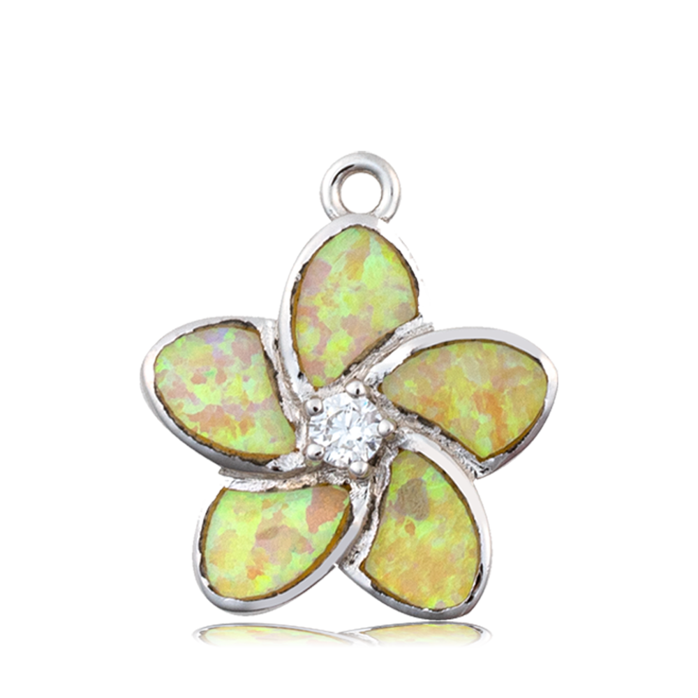Multi Amazonite Stone Bracelet with Flower of Positivity Silver Charm