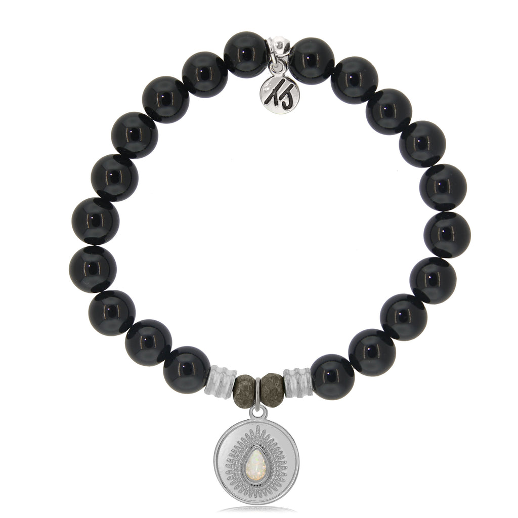Onyx Stone Bracelet with You're One of a Kind Sterling Silver Charm