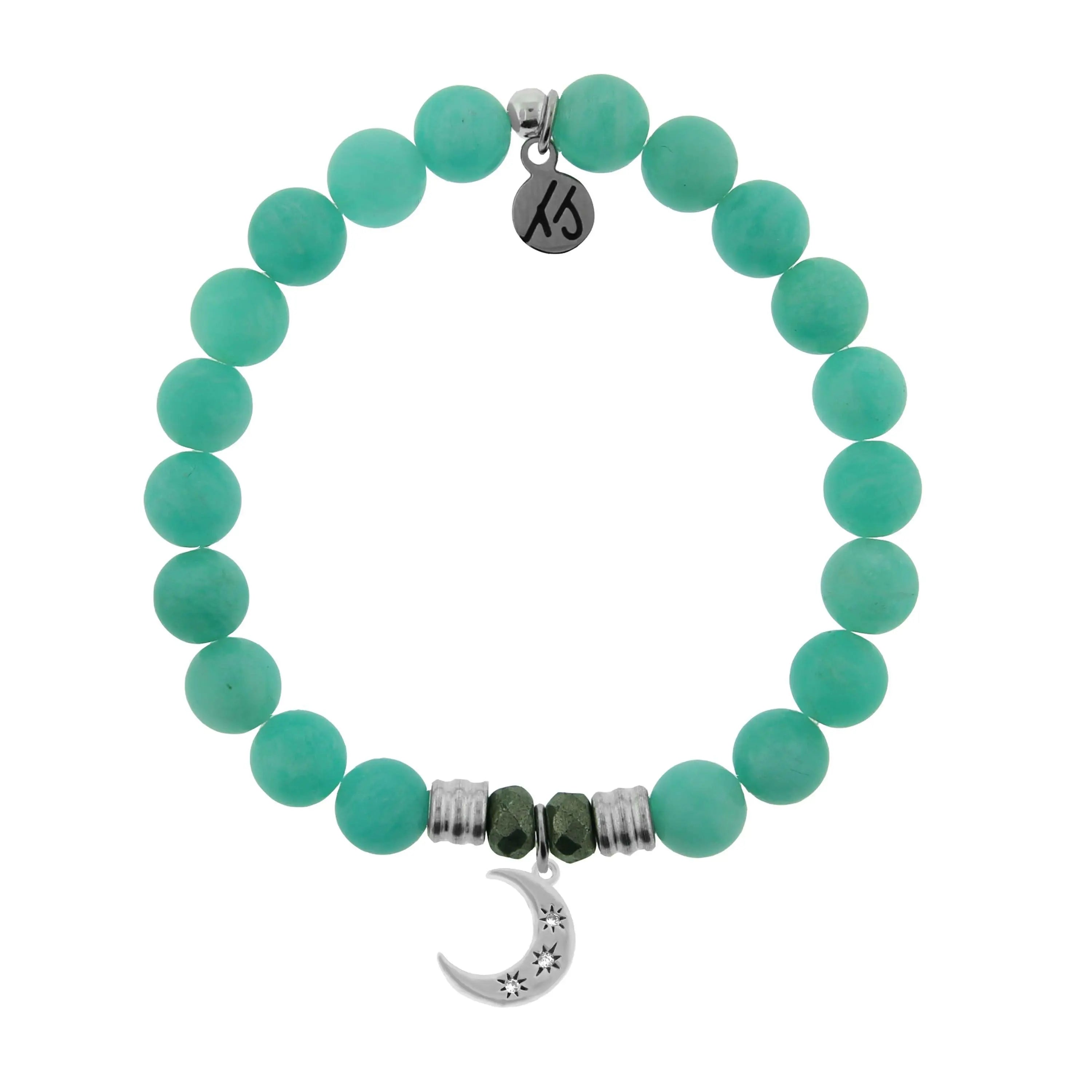 Peruvian Amazonite Stone Bracelet with Friendship Stars Sterling Silver Charm Tiffany Jazelle