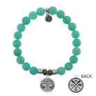 Peruvian Amazonite Stone Bracelet with Lake Life Sterling Silver Charm Tiffany Jazelle