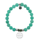 Peruvian Amazonite Stone Bracelet with Waves of Life Sterling Silver Charm Tiffany Jazelle
