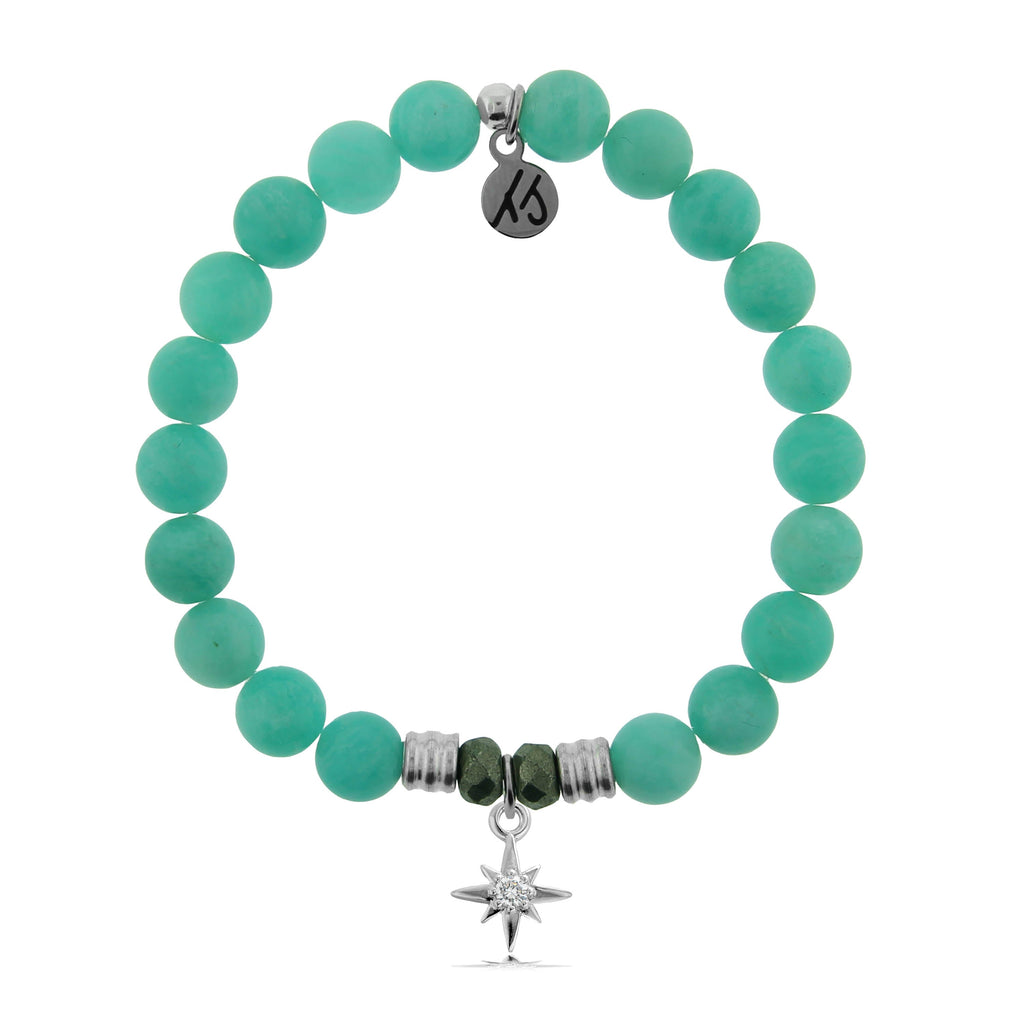 Peruvian Amazonite Stone Bracelet with Your Year Sterling Silver Charm