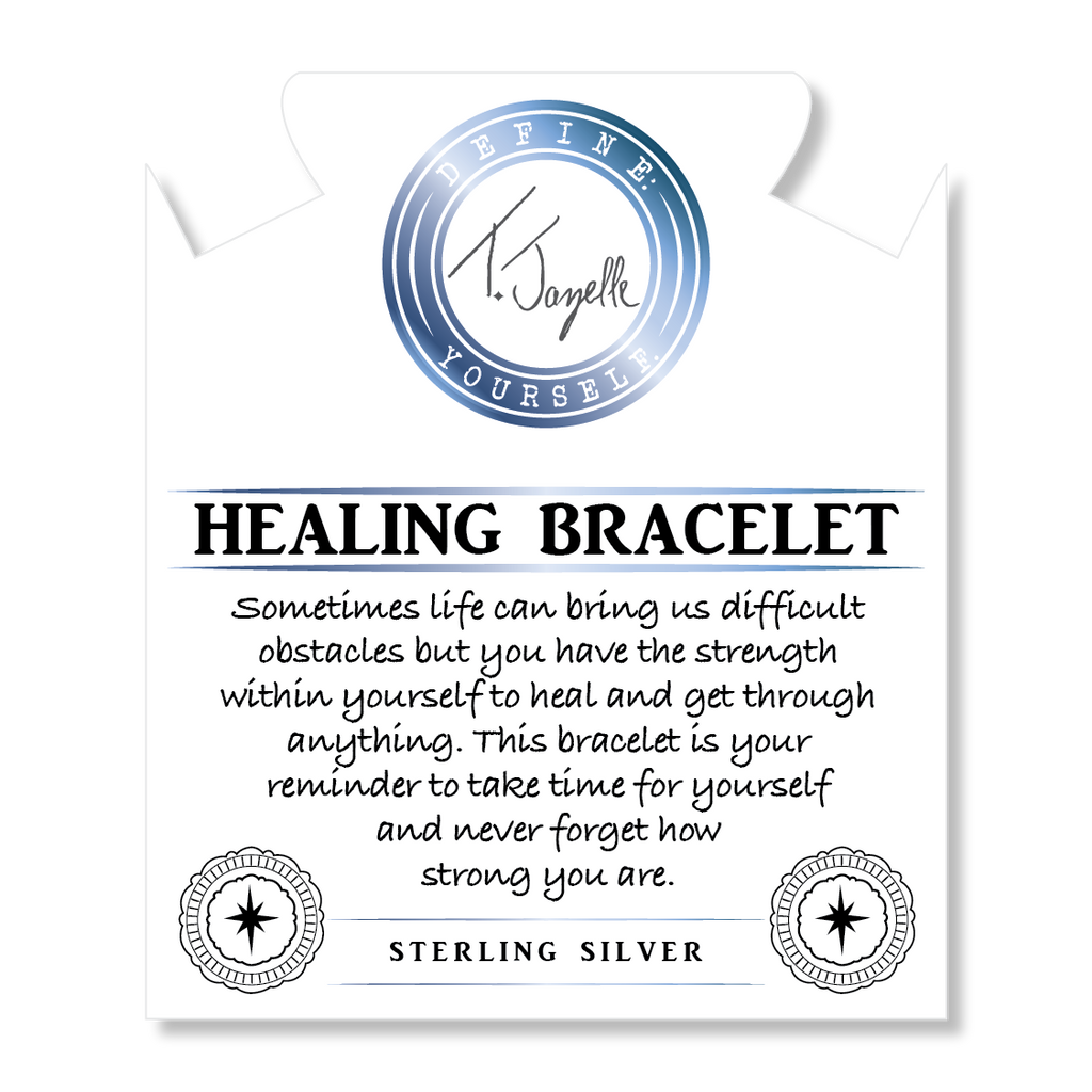 Purple Jasper Stone Bracelet with Healing Sterling Silver Charm