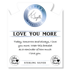 Purple Jasper Stone Bracelet with Love You More Sterling Silver Charm