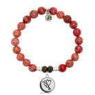 Red Jasper Stone Bracelet with Nurse Sterling Silver Charm