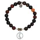 Sardonyx Stone Bracelet with One Step at a Time Sterling Silver Charm