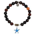 Sardonyx Stone Bracelet with Star of the Sea Sterling Silver Charm