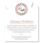 Silver Affirmations Collection- Always Believe Moonstone Bracelet