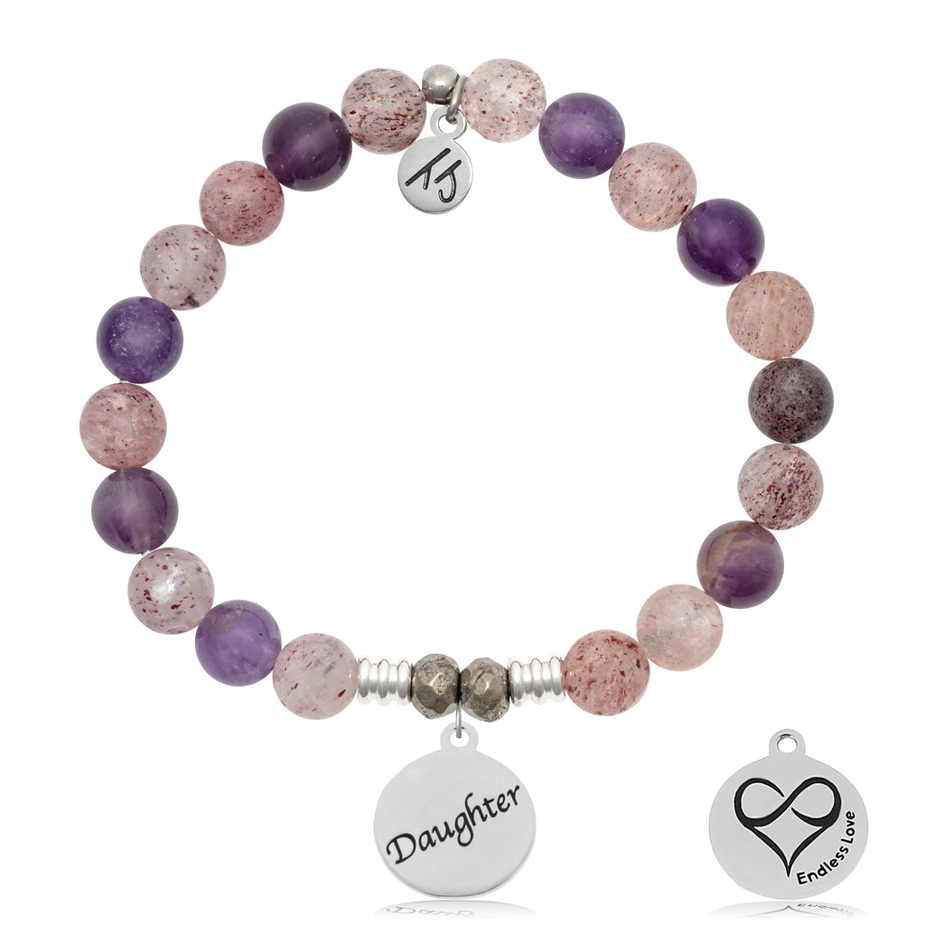 Super Seven Stone Bracelet with Daughter Sterling Silver Charm