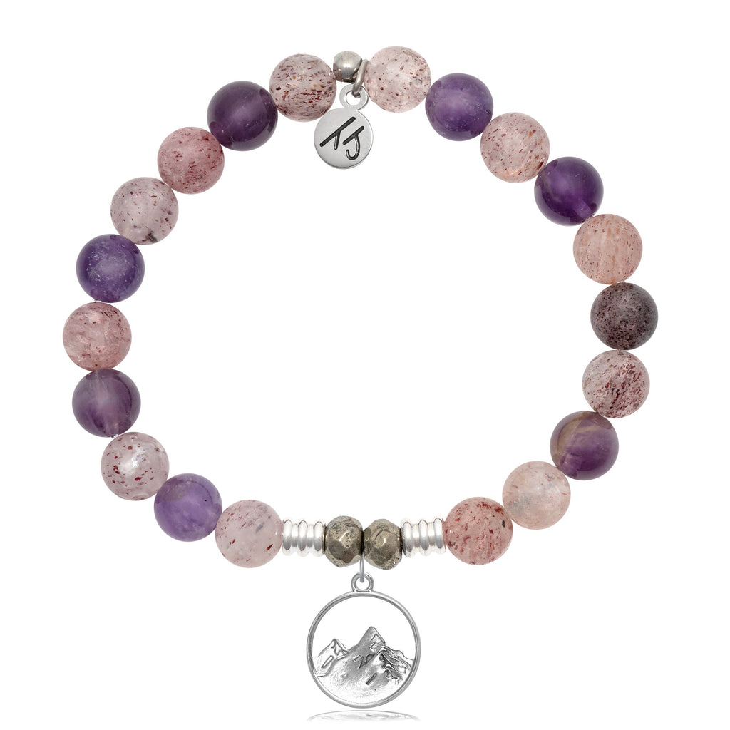 Super Seven Stone Bracelet with Mountain Sterling Silver Charm